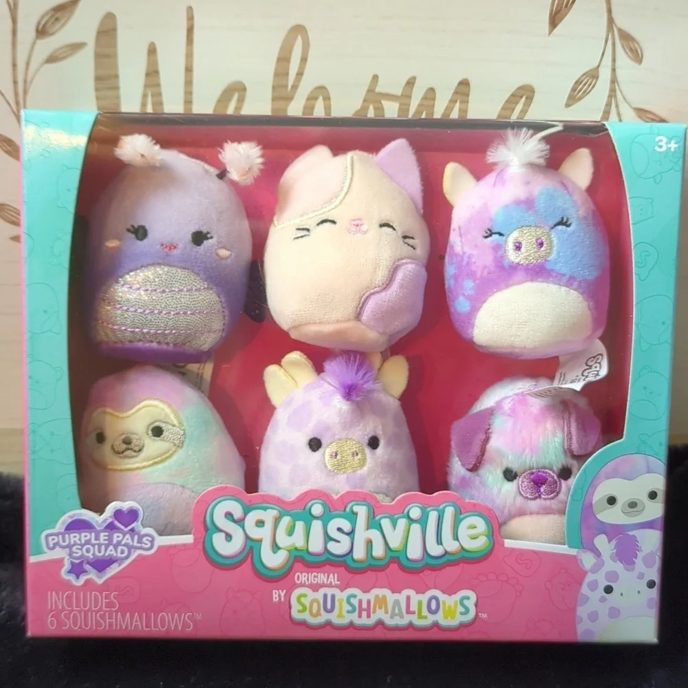 Squishville Purple Pals Squad set of‎ 6 by Squishmallows